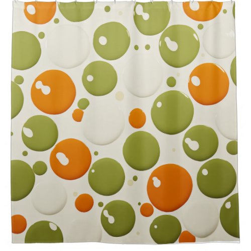 Retro Waves 70s Vibes Shower Curtain