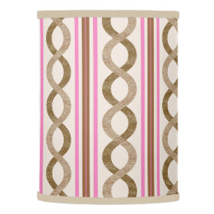 Retro Waves brown & pink passementerie Lamp Shade
