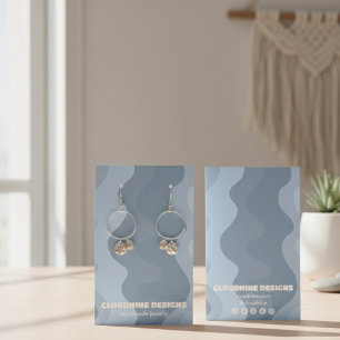 Retro Waves Earring Necklace Jewelry Display Card