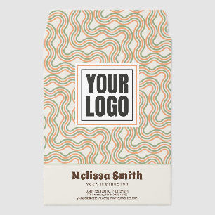 Retro Wavy Abstract Pattern Business Envelope Mailers