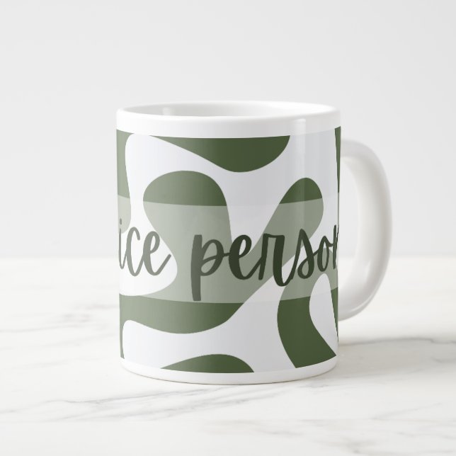 Retro Wavy 'Be A Nice Person' Jumbo Mug (Front Right)