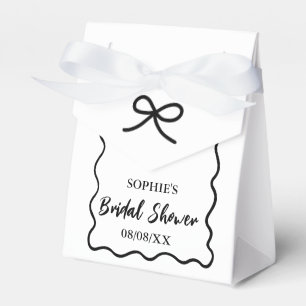 Retro Wavy Border Bridal Shower Favor Box Martini