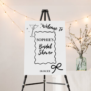 Retro Wavy Foam Board Welcome Sign – Martini Glass