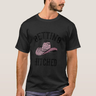 Retro Wavy Getting Hitched Getting Rowdy Bachelore T-Shirt