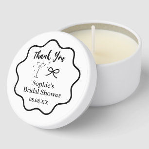 Retro Wavy Soy Wax Candle Tin – Custom Scented  Mini Candle Favors