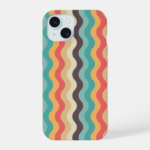 Retro Wavy Stripes Phone Case | 70s Colorful Groov