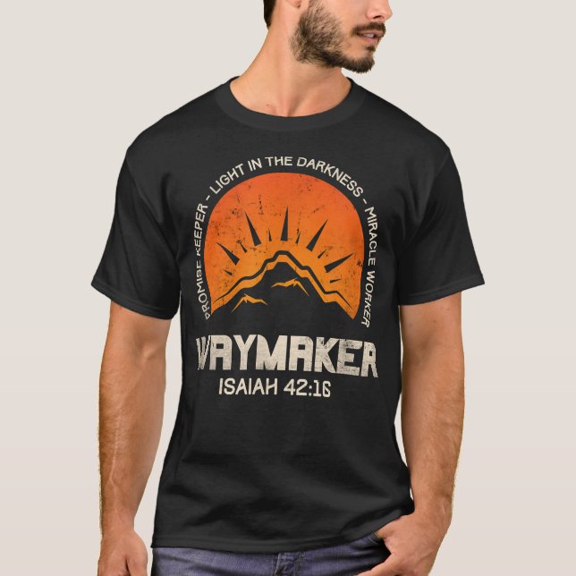 Retro Waymaker Promise Keeper Miracle Worker Chris T-Shirt (Front)