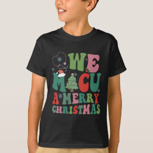 Retro We Micu A Merry Christmas Medical Icu Rn Aid T-Shirt