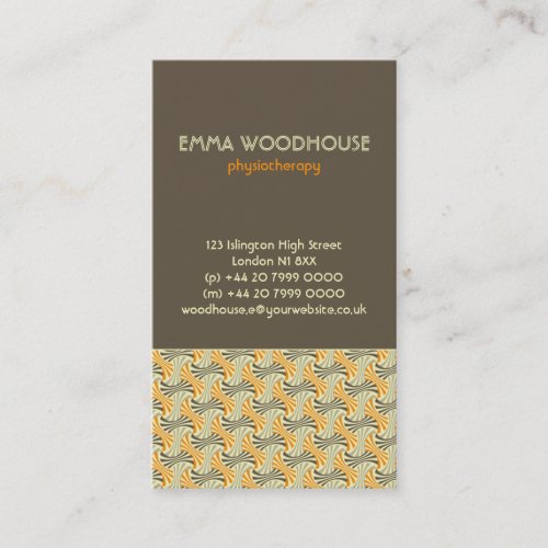 Retro!Weave :: Brown, Orange, Beige Business Cards