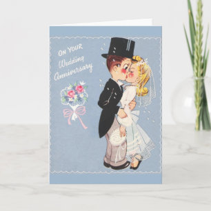 Retro Wedding Anniversary Card