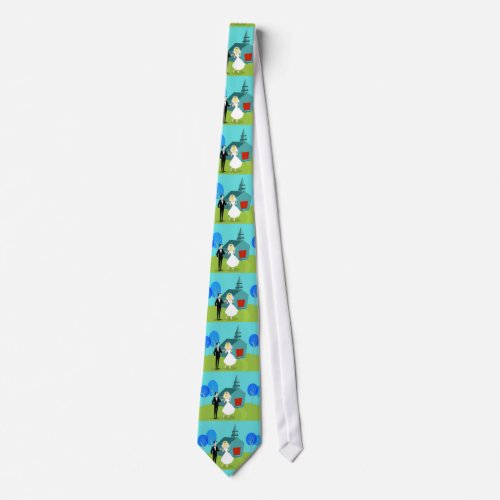 Retro Wedding Couple Tie