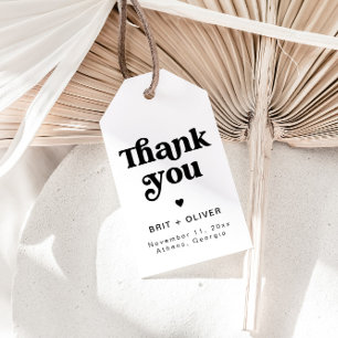 Retro Wedding Favor Tag Groovy Thank You Tag