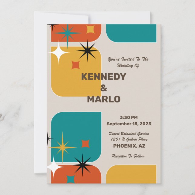 Retro Wedding Invitation (Front)