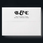 Retro Wedding Monogram Pre Addressed Envelope<br><div class="desc">* TO CHANGE THE LETTERS DISPLAYED IN THE MONOGRAM: 1. select "personalize" 2. scroll to the bottom and select "edit using design tool" 3. open up the layers panel (7th option down with "text" being the first option) 4. click the eye that is crossed out next to the letters needed...</div>