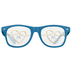 Retro Wedding Monogram Sunglasses