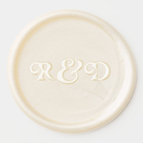 Retro Wedding Monogram Wax Seal Sticker