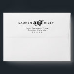 Retro Wedding Pre Addressed Envelope<br><div class="desc">This is a modern minimalist 70's inspired pre addressed wedding envelope featuring a sans serif font and groovy vintage font. All colors are editable. // For matching designs, search CHARLI in the Sincerely By Nicole Zazzle store. * If you like this design but don't see it available for something you...</div>