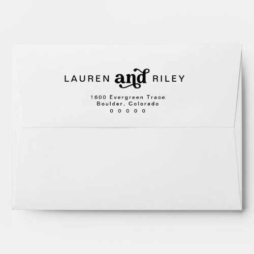 Retro Wedding Pre Addressed Envelope