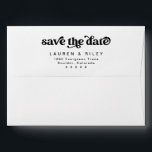 Retro Wedding Pre Addressed Envelope<br><div class="desc">This is a modern minimalist 70's inspired pre addressed wedding envelope featuring a sans serif font and groovy vintage font. All colors are editable. // For matching designs, search CHARLI in the Sincerely By Nicole Zazzle store. * If you like this design but don't see it available for something you...</div>
