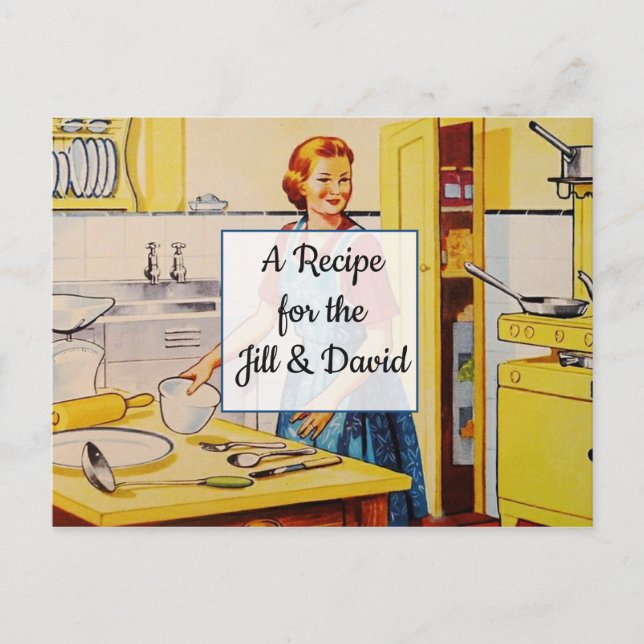 Retro Wedding Recipe Card (Front)