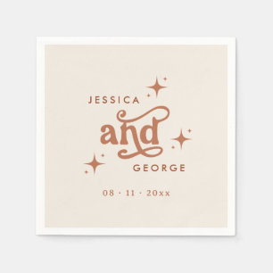 Retro Wedding, Terracotta Boho Napkins