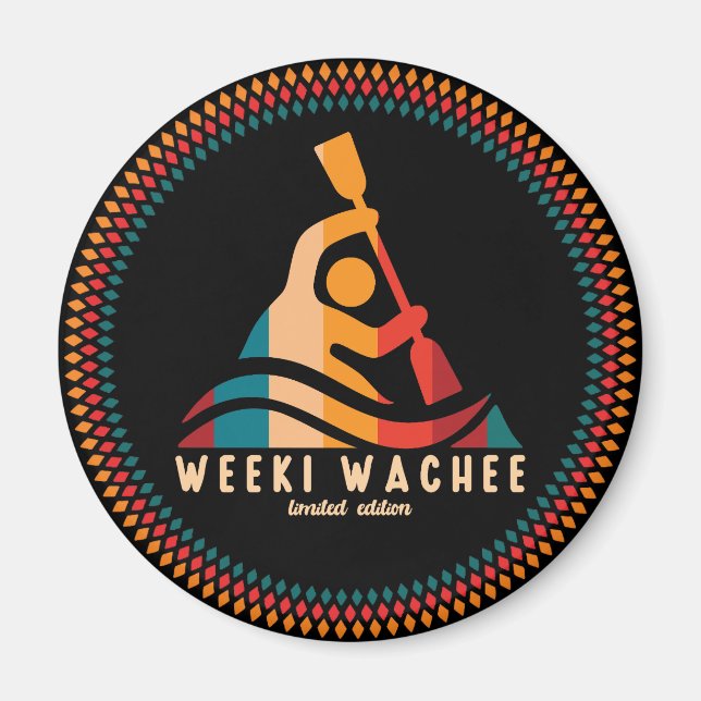 Retro Weeki Wachee Kayaking Magnet (Front)