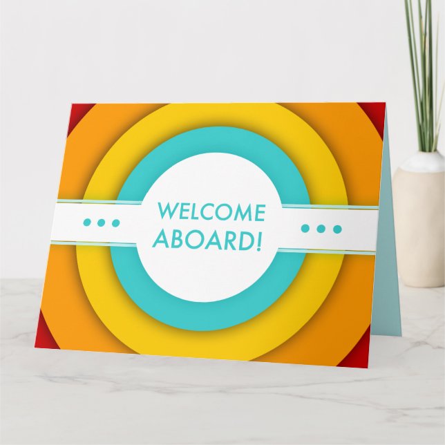 retro welcome aboard card (Front)