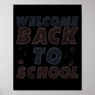 Retro Welcome Back To School Design For Teachers & Poster