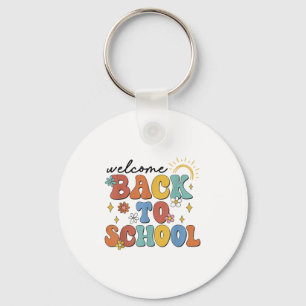 Retro Welcome Back To School Teacher Appreciation Keychain