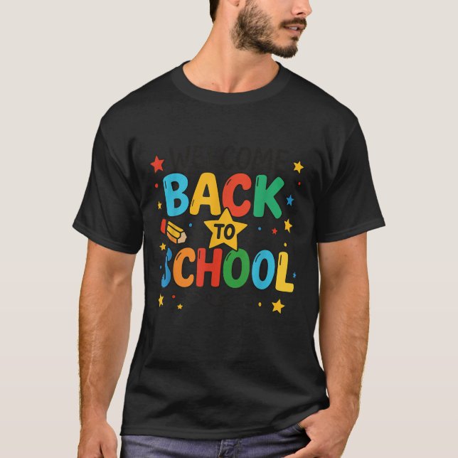 Retro Welcome Back To School Teacher Appreciation  T-Shirt (Front)