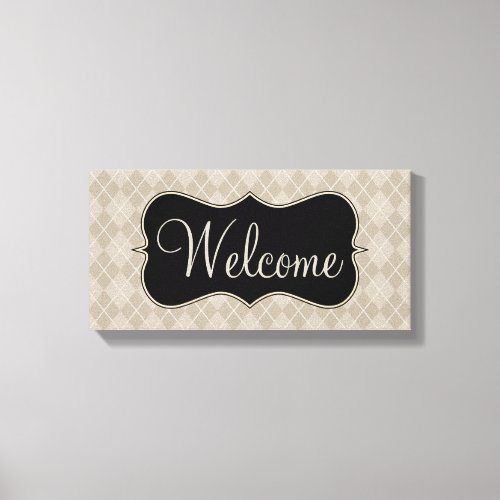 Retro Welcome Sign Canvas Art
