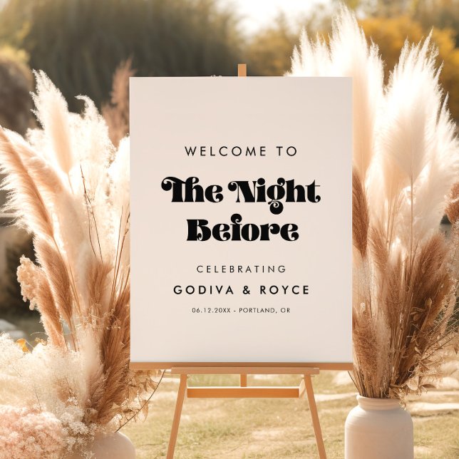 Retro Welcome to The Night Before Rehearsal Sign (Creator Uploaded)