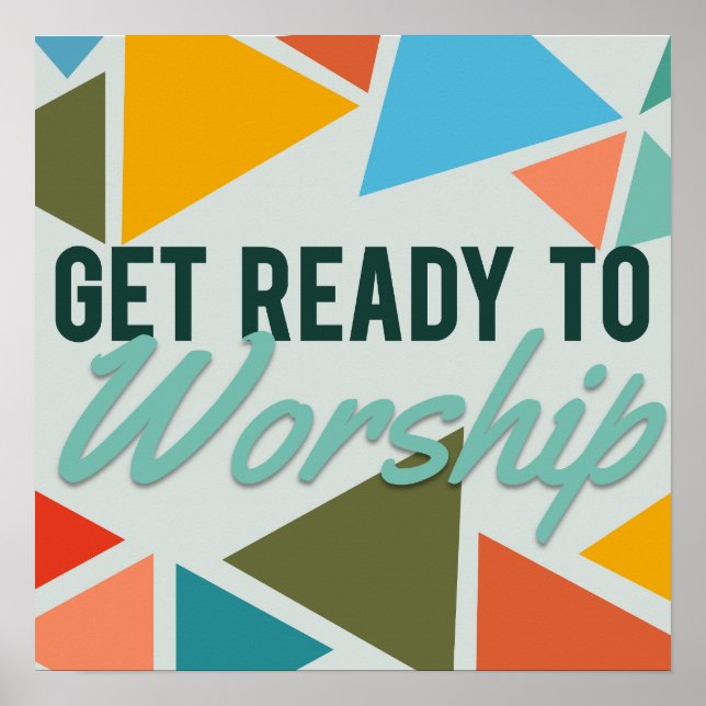 Retro Welcome Worship Sign  (Front)