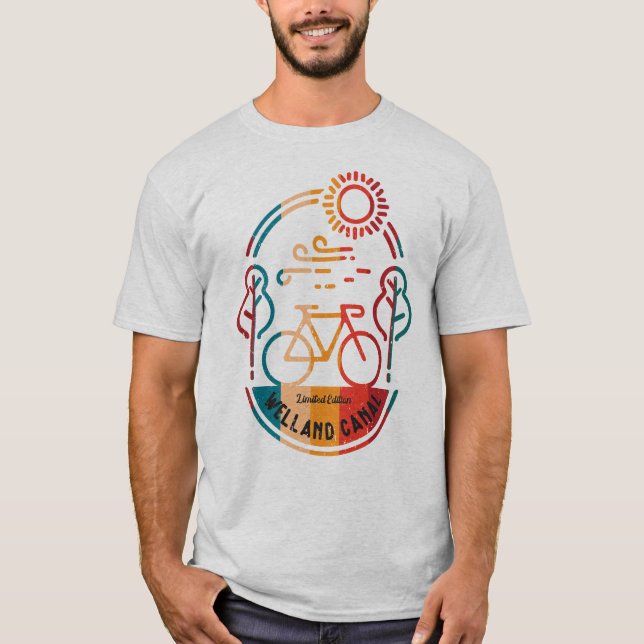 Retro Welland Canal Bike Trail. T-Shirt (Front)