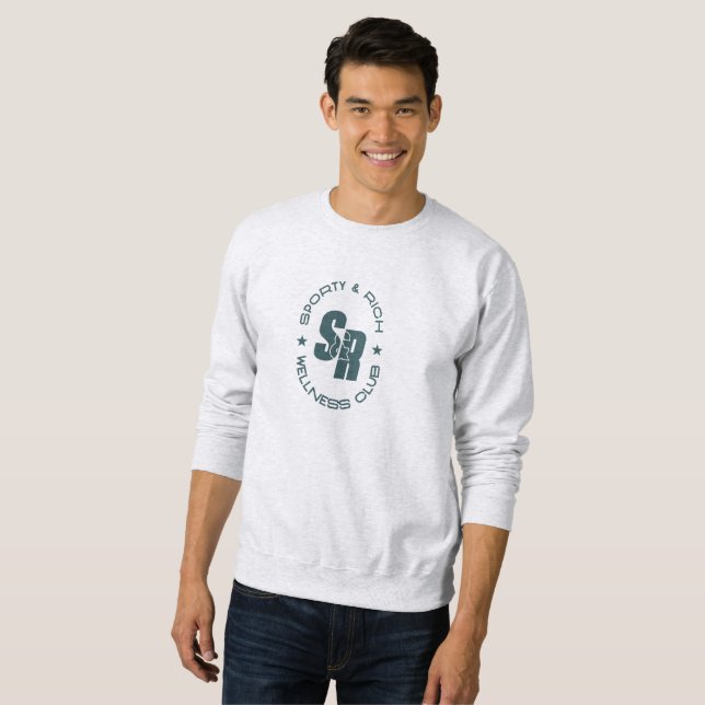 Retro Wellness Club Sporty Fashion | Men Sweatshirt (Front Full)