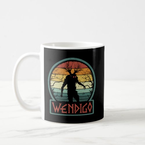 Retro Wendigo Cool Vintage Skinwalker Cryptid Mons Coffee Mug