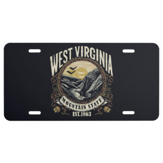 Retro West Virginia License Plate