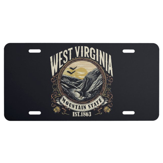 Retro West Virginia License Plate (Front)