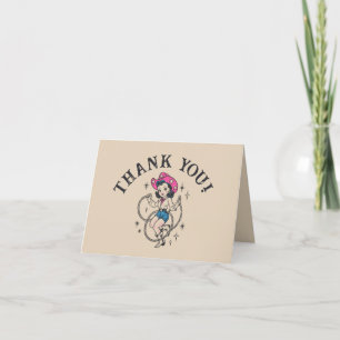 Retro Western 30th Rodeo Birthday Letterpress Thank You Card