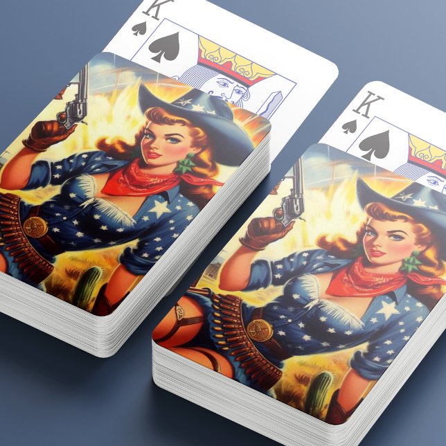 Retro Western Country Girls Poker Cards (Creator Uploaded)