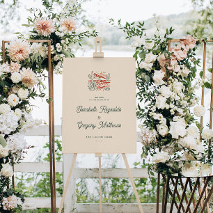 Retro Western Desert Cactus   Wedding Welcome Foam Board