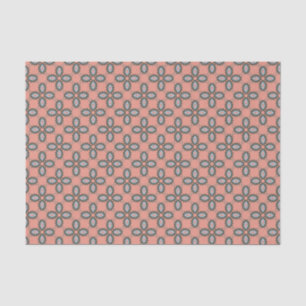 Retro Western Geometric Peach Blue Tissue Paper
