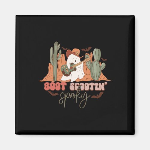 Retro Western Halloween Cute Ghost Fun Boot Scooti