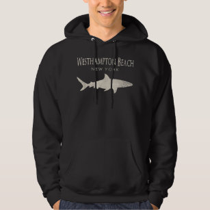 Retro Westhampton Beach NY Shark  Hoodie