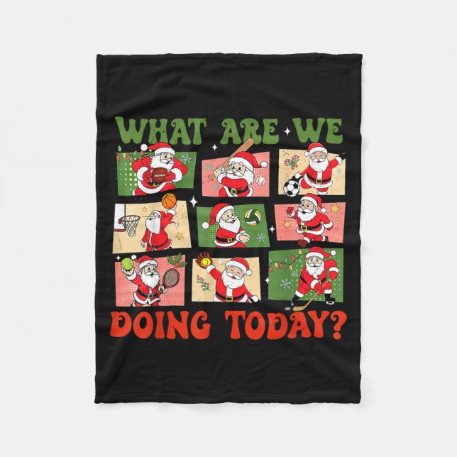 Retro What Are We Doing Today Santa Pe Teacher Tea Fleece Blanket (Front)