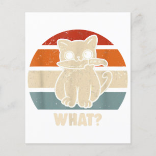Retro What Cat Knife Meow Kitty Funny Cats Mom And