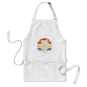 Retro What Cat Knife Meow Kitty Funny Cats Mom And Adult Apron