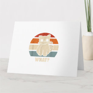 Retro What Cat Knife Meow Kitty Funny Cats Mom And Card