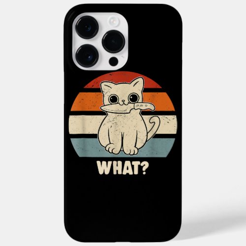 Retro What Cat Knife Meow Kitty Funny Cats Mom And Case_Mate iPhone 14 Pro Max Case