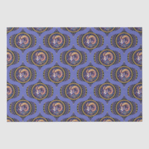 Retro Whimsical Aries Astrology Mandala Pattern Tissue Paper